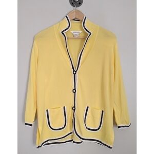 Exclusively Misook Butter Yellow Cardigan Blazer